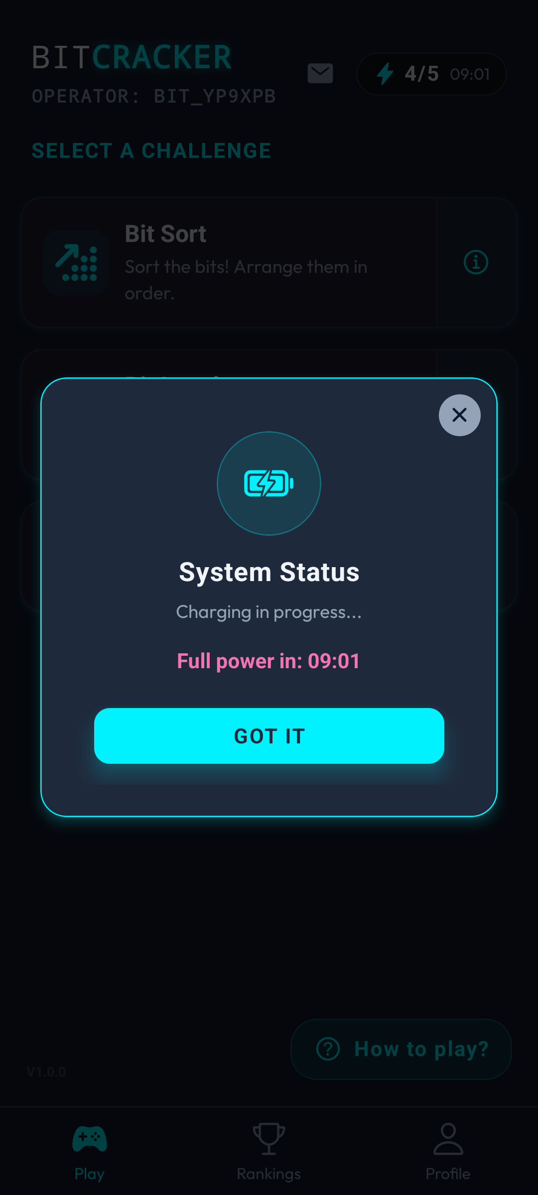 System Status Charging